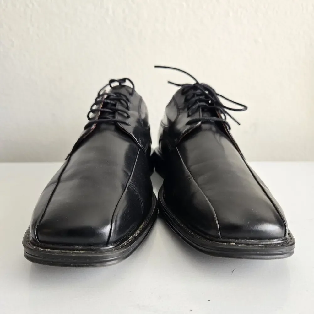 Rockport Oxford‎ Dress Shoes Lace Up 9M Black Leather Square Toe Tailored
